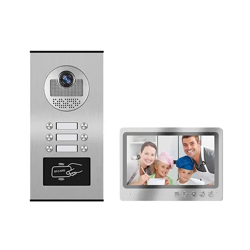 Ip Intercom System Video Door Phone 9 Inch Video Intercom 4 wire  Video Door Phone