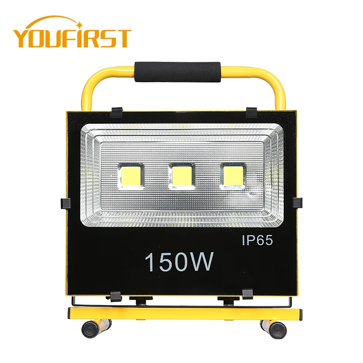 New product high bright outdoor ip65 50 100 150 w rechargeable led flood light