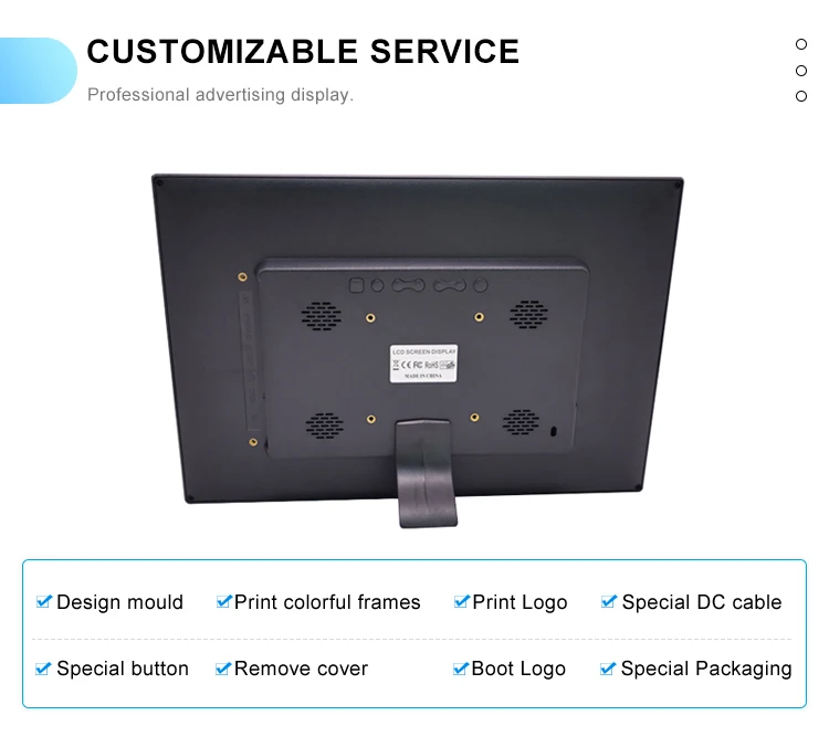 15.4 inch lcd poster in retail store loop video display led advertising screen player digital signage