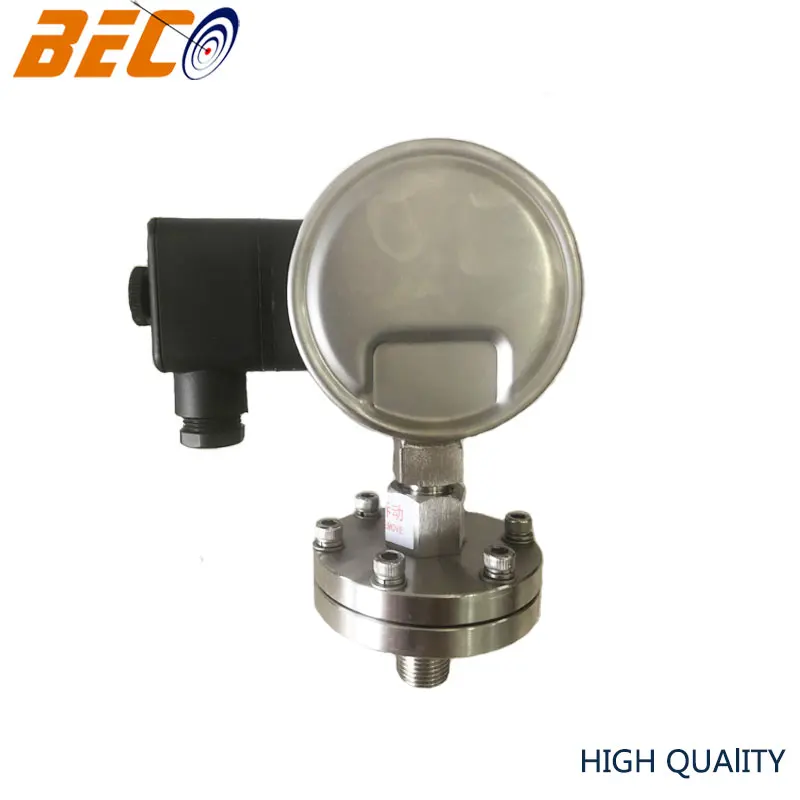 YBFX100A 100mm 16bar SS Diaphragm Electric Contact Pressure Gauge