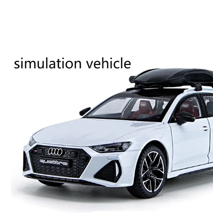 2023 OEM 1/24 Racing Alloy Car Model Diecast Toys Pull Back Simulation Vehicle 6 Doors Opened Pull Back Audi Rs6