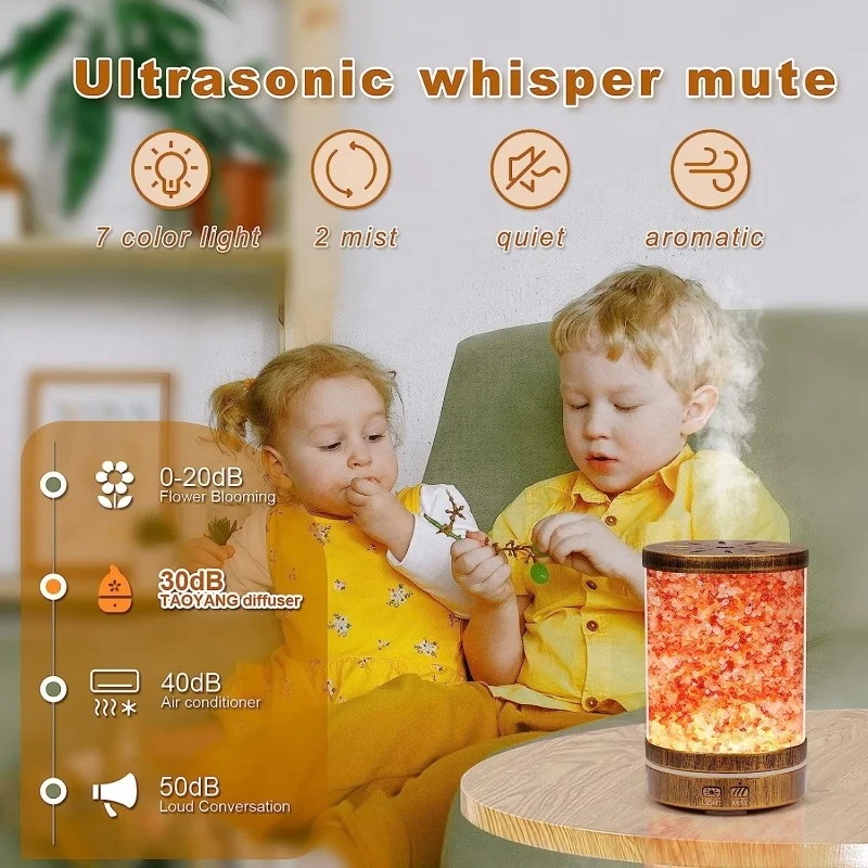 Electric Salt Lamp Home Decorative USB Portable Himalayan Salt Stone Air Humidifier Essential Oil Aroma Diffuser