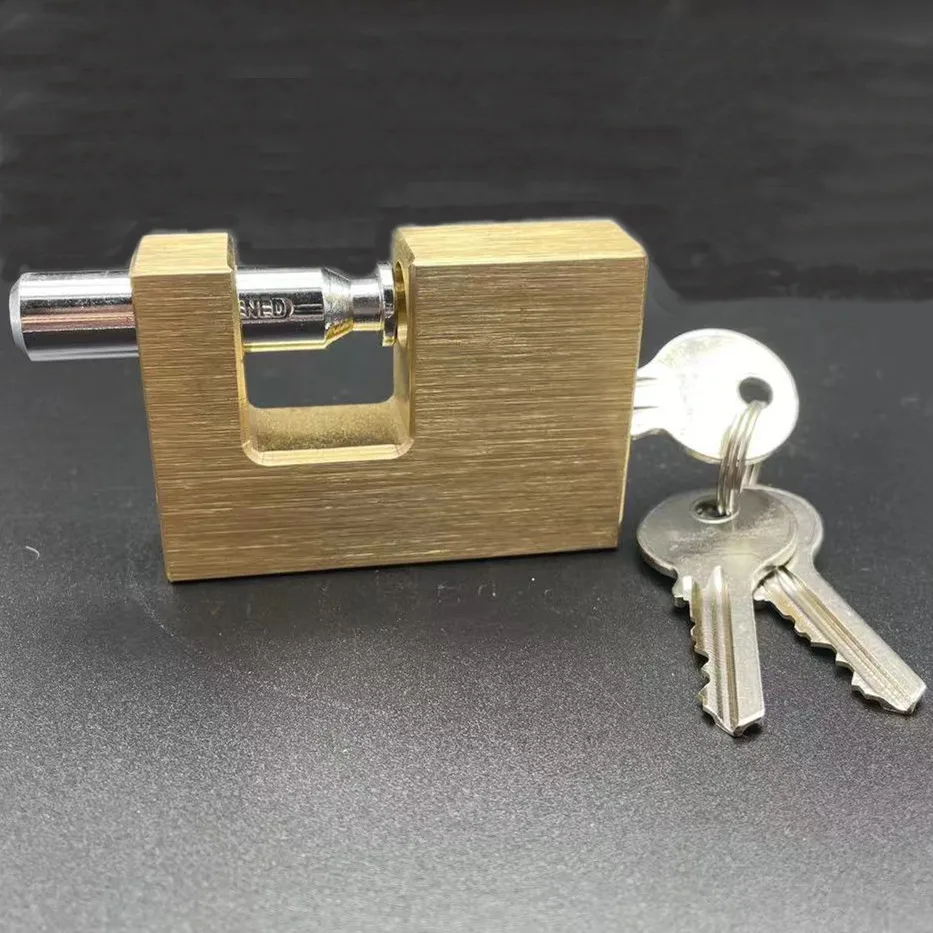 Sample available 75mm rectangular brass padlock security cheap square lock