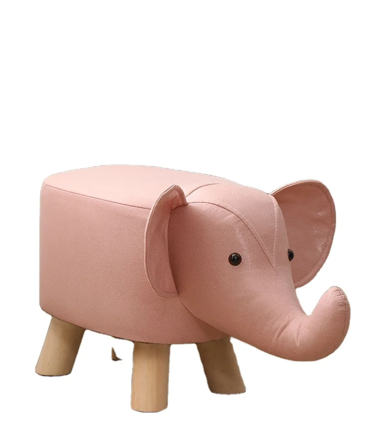 
Animal Shaping Ottoman wooden stool animal elephant kids stool 