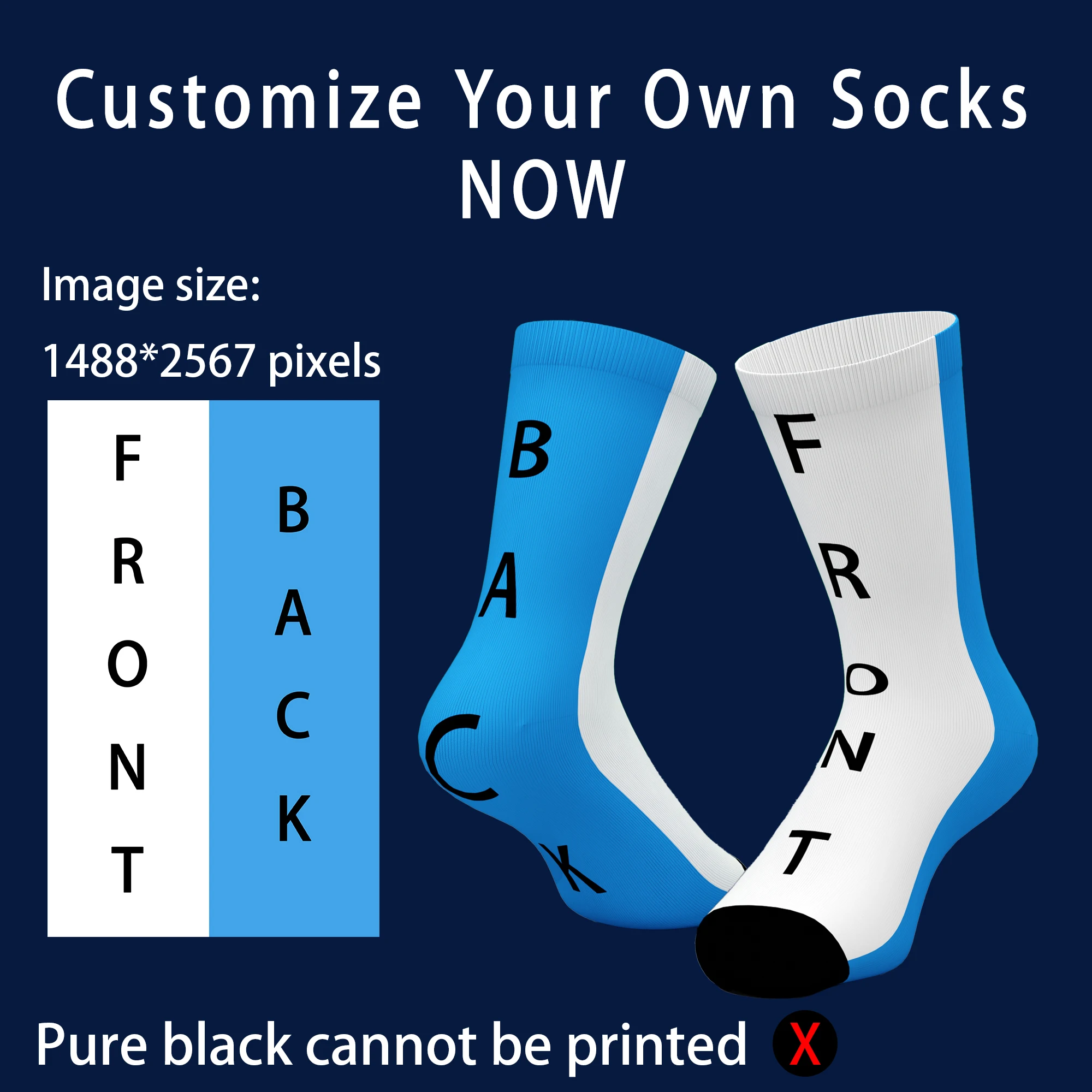 Snowy Slopes and Sunshine 3D Sublimation 360 Printed Winter Fun Cartoon Character Design Socks