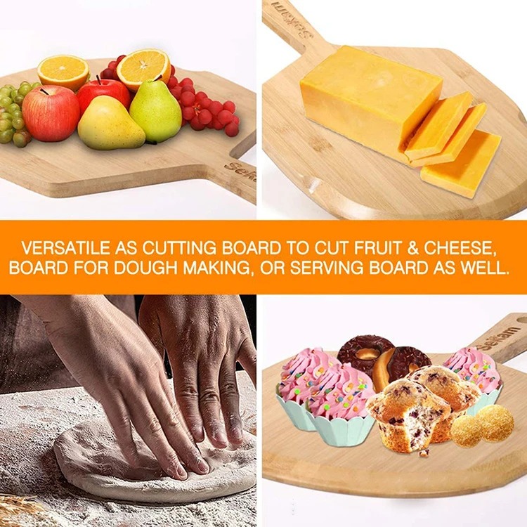 Bamboo pizza peel tray bread snack steak wooden pizza baking pizza shovel