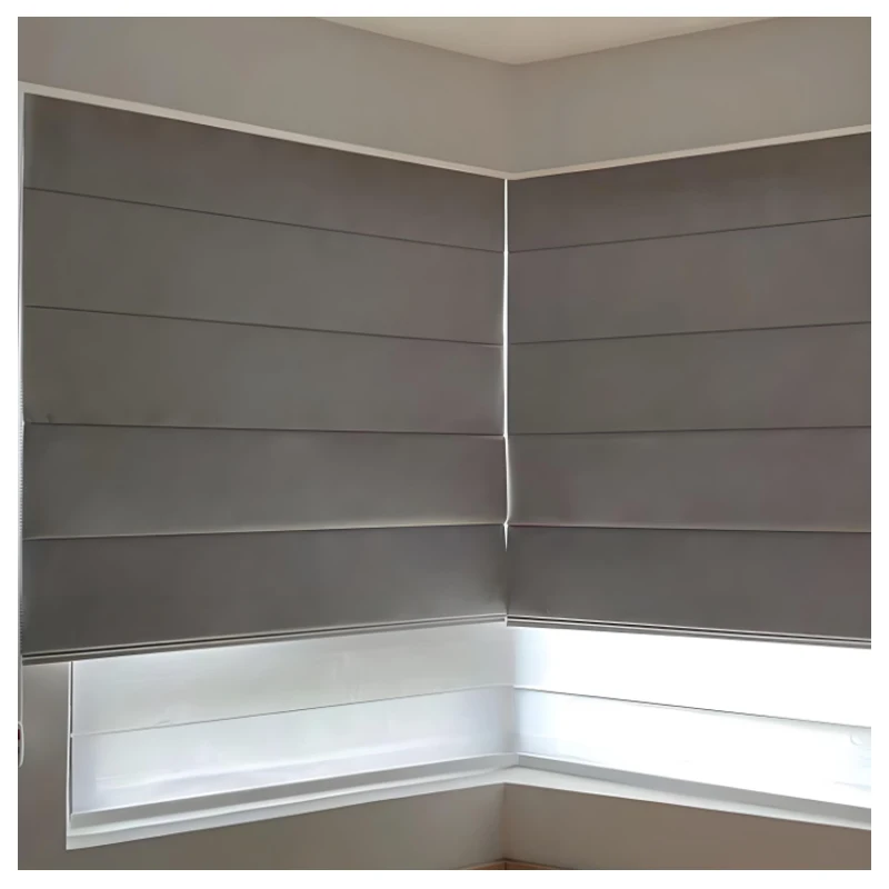 Manual Style Roman Blind office hotel living room sunshade blackout Linen fabric cord Roman shades for window