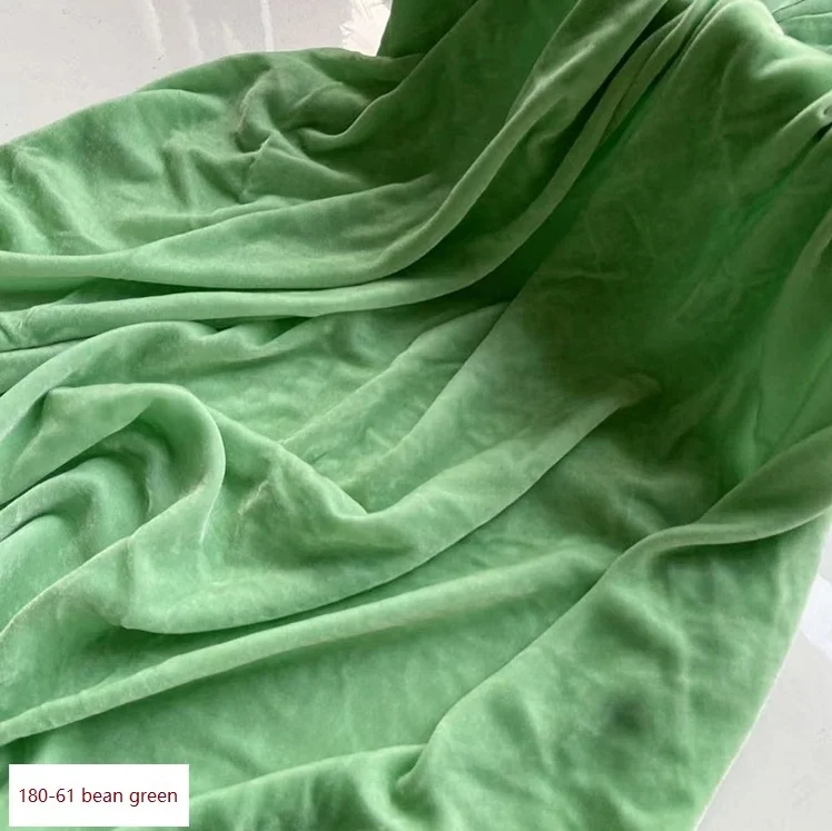 Italian velvet velour 20% silk 80% rayon soft smooth 180g for Spring Autumn casual sets, jackets, homewear