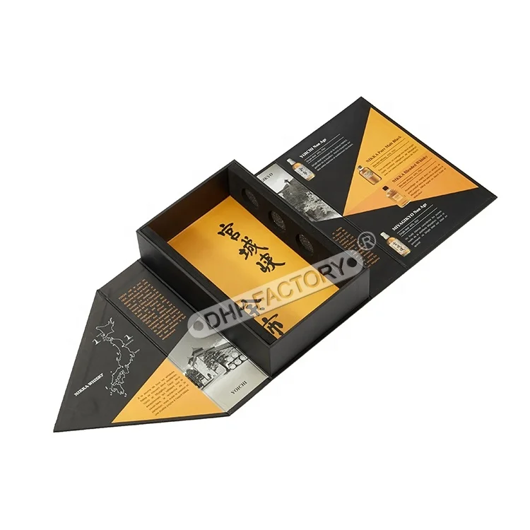 High End Vintage Paperboard Book Style Magnetism Hairdressing Scissors Gift Set Packaging Box with Insert