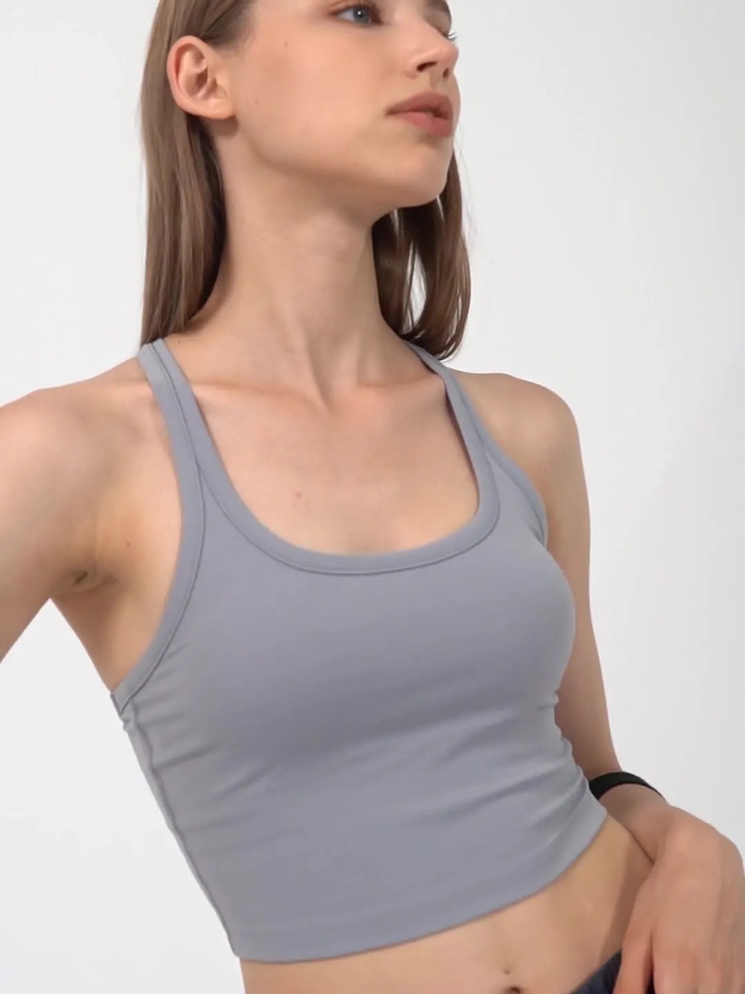 Workout Tank Tops For Women Slim U-neck I-shaped Back Fitness Running Yoga Clothes Sports Yoga Vest