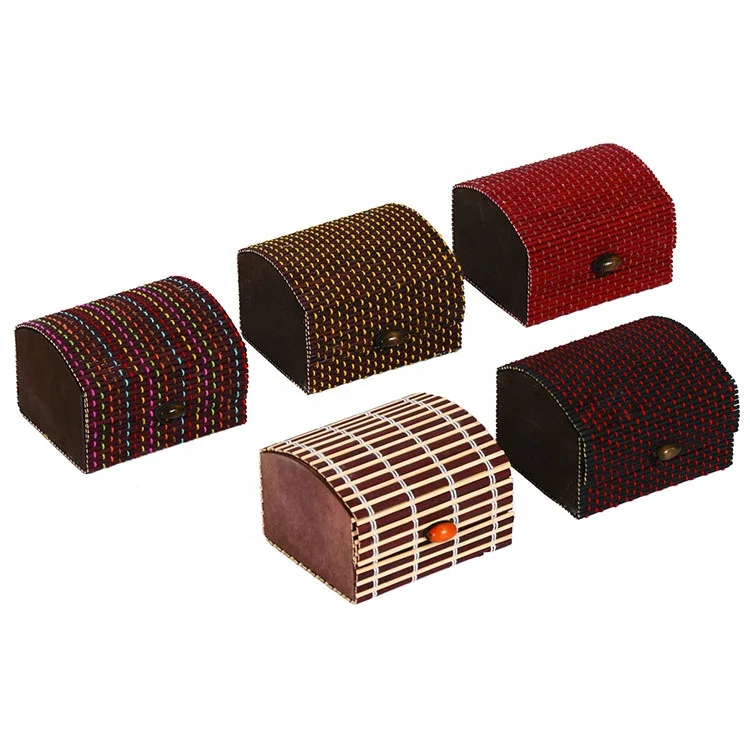 Natural Resoures Material Personal Care Travel Small Bamboo Jewelry Box