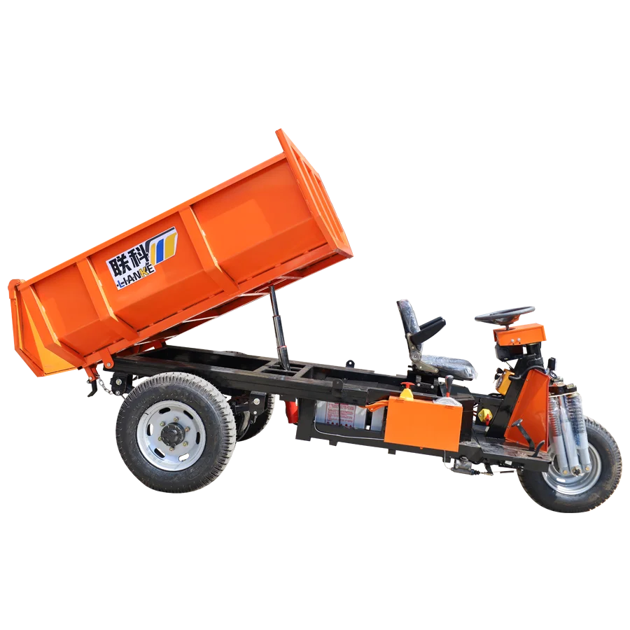Self-discharging LK540 electric wheelbarrow mini dump truck, electric mining cart dumper 3 wheeled motorcycle