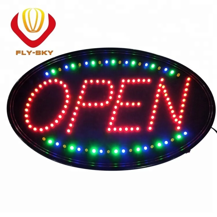 Bright Led Open Neon Sign for Business,Advertisement Board for Shop Bar Hotel,Electric Display Open Neon Light Sign