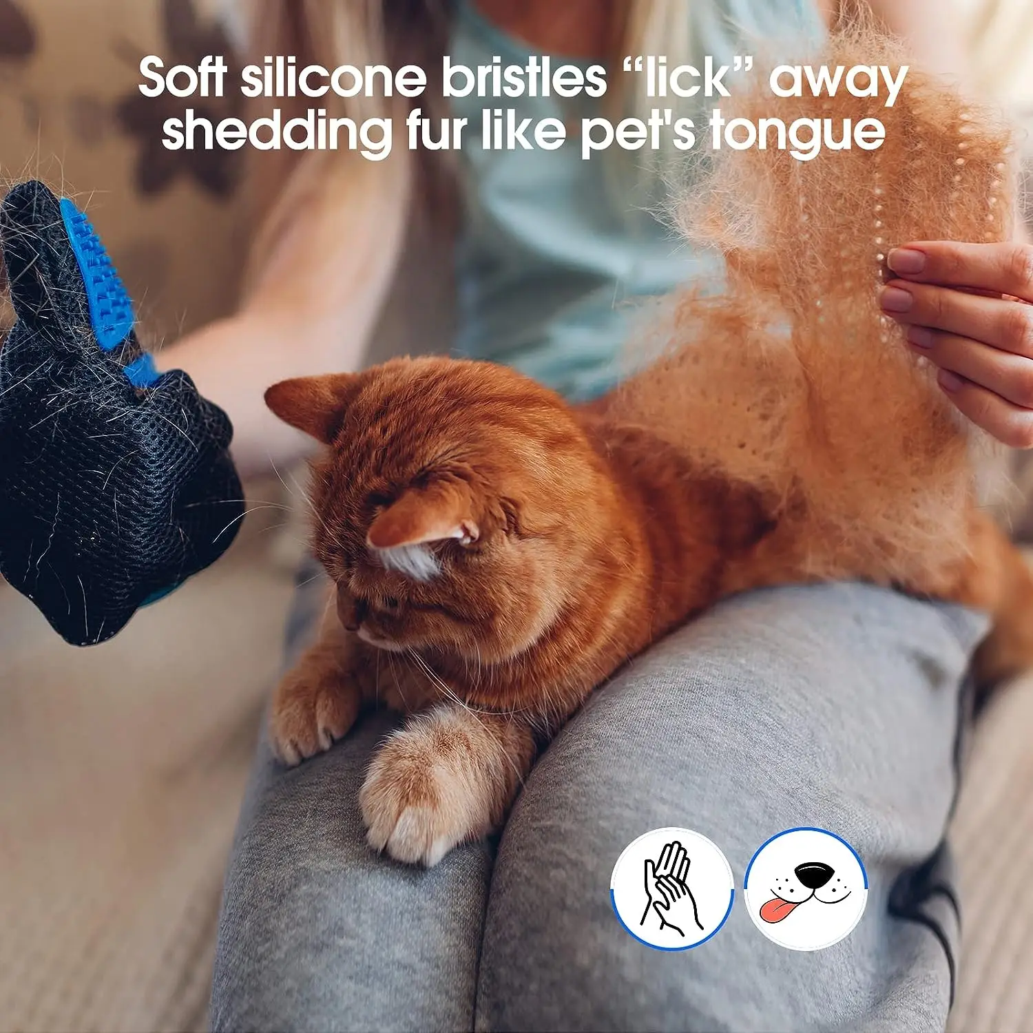 Efficient Silicone Pet Dog Grooming Cleaning Gloves Cat Brushes Hair Remover Mittens for Gentle Shedding
