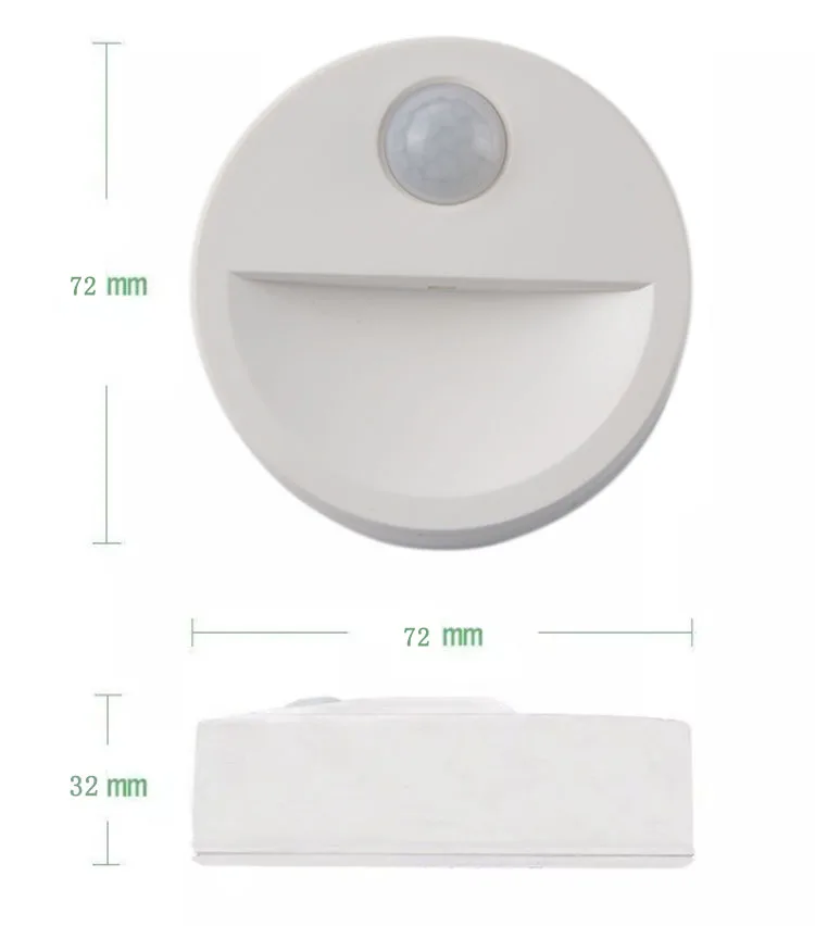 Wholesale LED  Motion Sensor Wall Lamp  Under Cabinet Light Battery Operated Night Light for Hallway Bedroom Kitchen