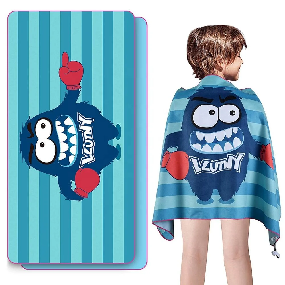 China supplier custom double side printed microfiber beach towel