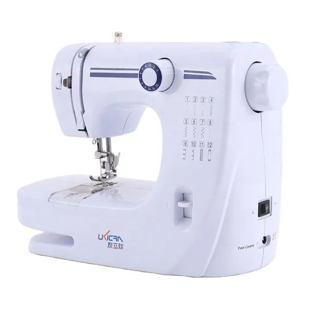 12-Stitch Electric Household Multifunctional Sewing Machine with Locking Buttonhole European American Certified for Leather Use