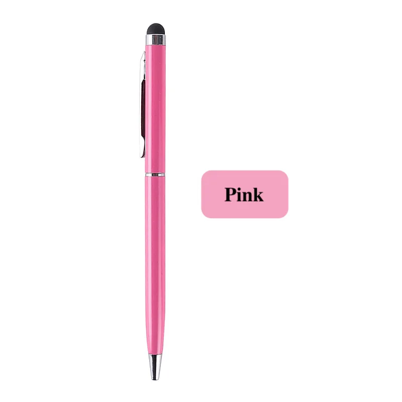 GemFully hot sales colourful multi function ball pen 2 in 1 business advertising slim metal ballpoint pen with logo