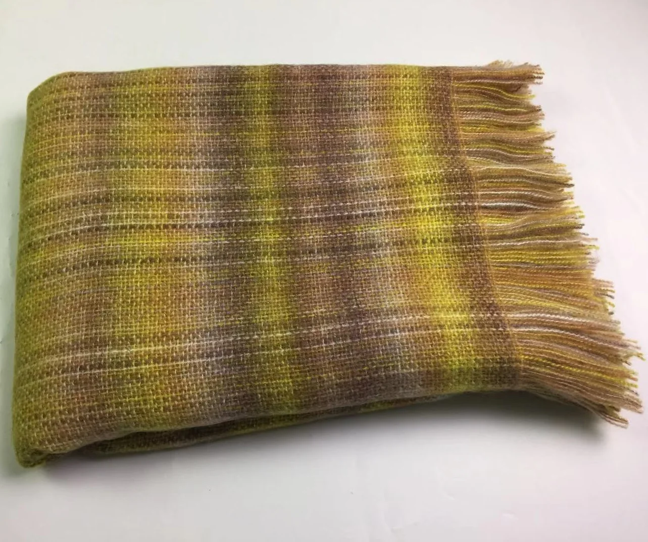 Fashionable soft scottish plaid tartan acrylic throw blanket