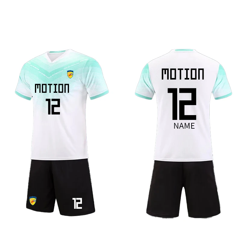 2024 Bulk Football Suppliers White Color Soccer Uniform Team Jersey Full Soccer Uniforms For Men