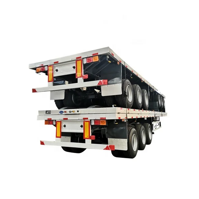 Низкая цена, новый 40-футовый полуприцеп с платформой на гусиную шею