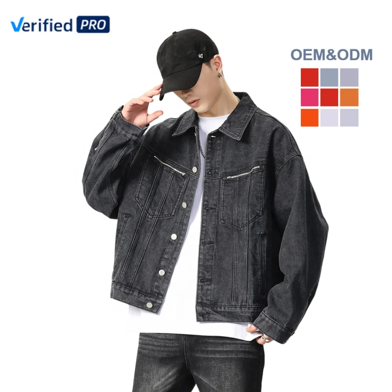 OEM Custom Design Denim Cotton Fabric Jackets Custom Manufacturer Pigment Washing Mens Jean Denim Jacket