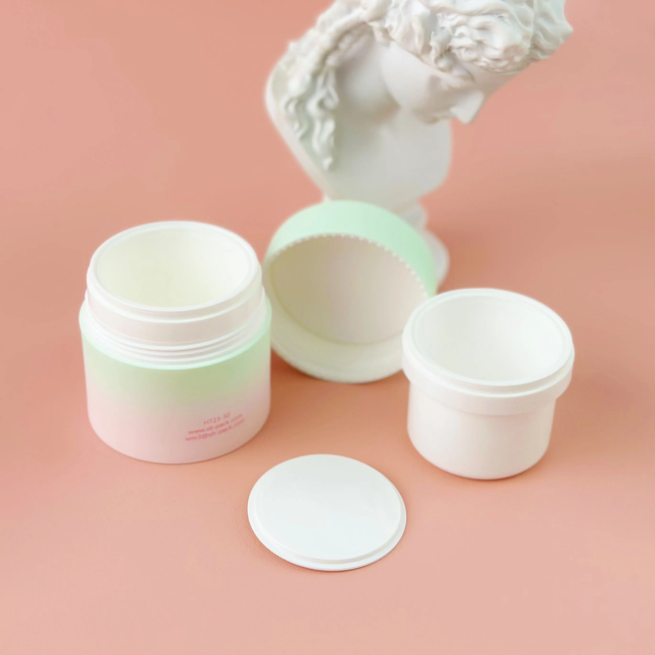 New Design Eco-friendly 50g 30g PP Refillable Cream Jar With Replacement Inner Jar For Skin Care Cream