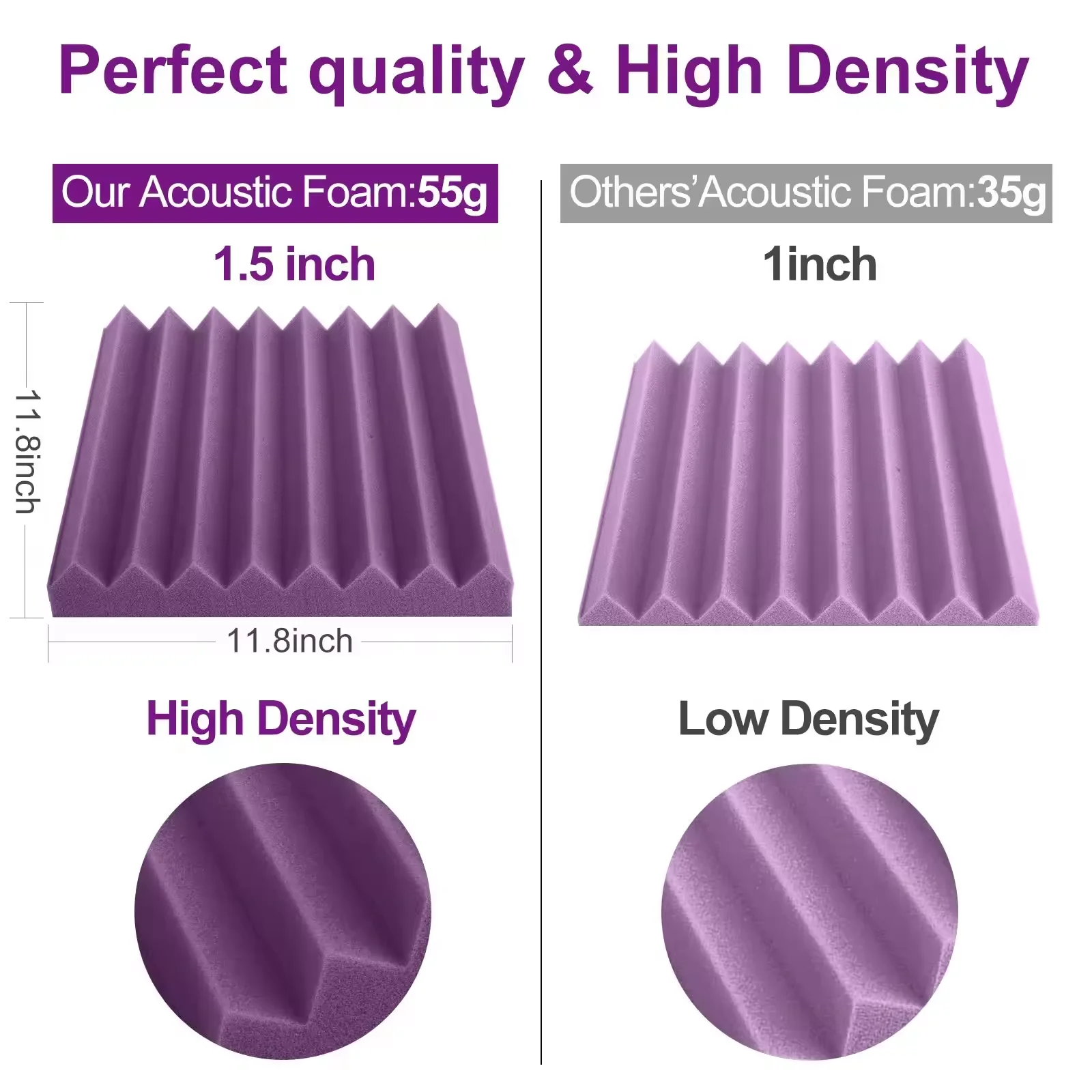 acoustic foam high density acoustic foam panels 30*30*5cm bass trap self adhesive acoustic panel  12packs/24packs