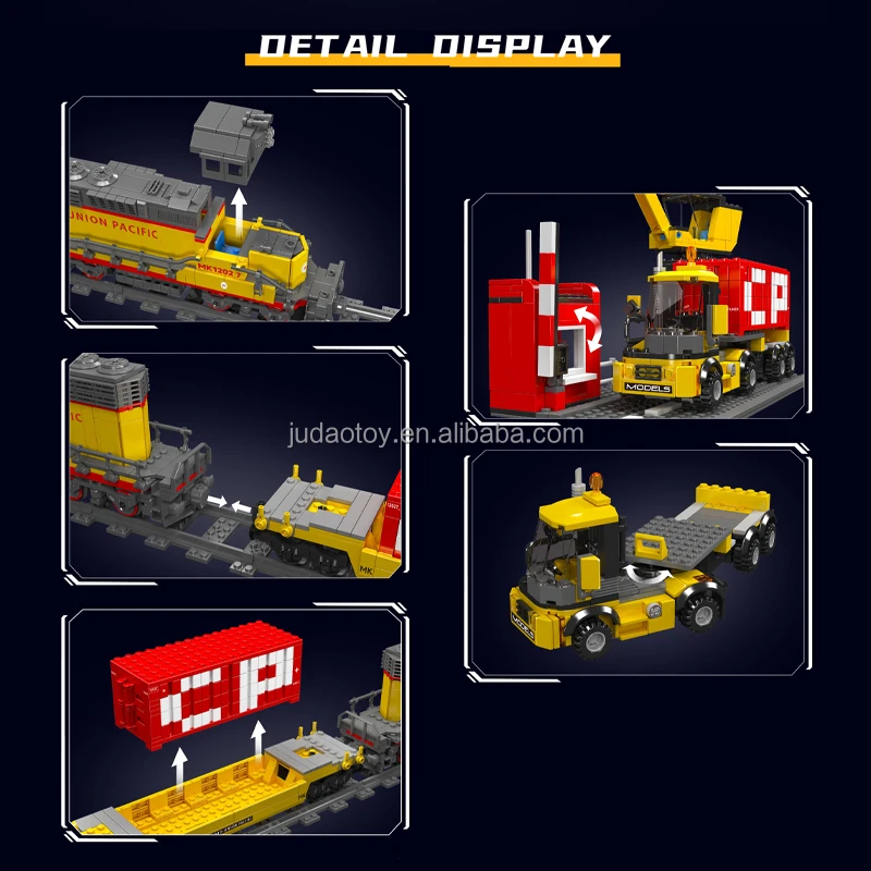Mould King 12027s SD40-2 diesel locomotive Model train building block MOC Assemble Bricks MOC puzzle Creative Blocks toy for Kid