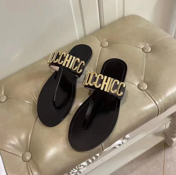 non-slip beach shoes wholesale brand outdoor sandals New summer women designer luxury flip-flops flat sandals