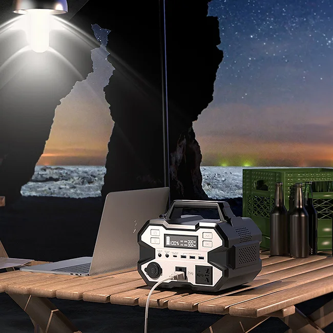 Backup Lithium Battery 300W Pure Sine Wave AC Outlet Solar Generator Outdoors Camping Travel Emergency Portable Power Station