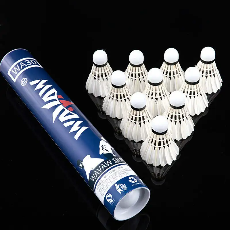 
Wholesale 46cm in height customized high quality training level durable duck feather badminton 