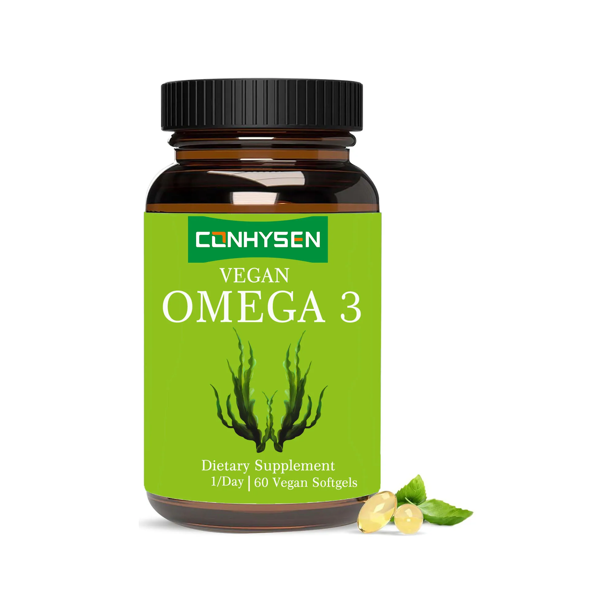 Водорослевое масло Omega 3 6 Vegan DHA EPA Softgel капсулы для поддержки здоровья сердца мозга и подвижности суставов