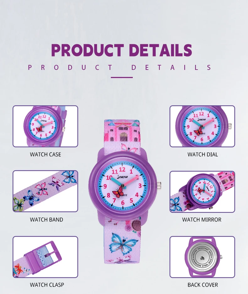 Factory hot sale double color case 3ATM waterproof ladies ribbon watch