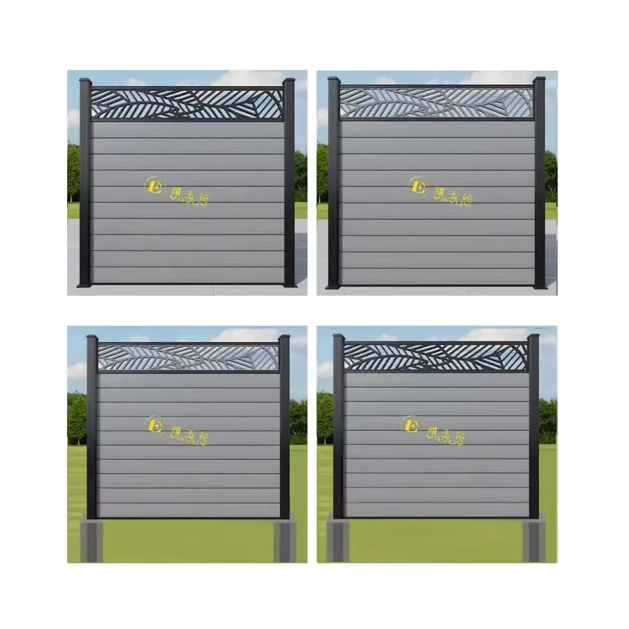 Wholesale Eco Friendly Metal Poles For Fencing Yard Fence Panel Metal WPC Composite Fence