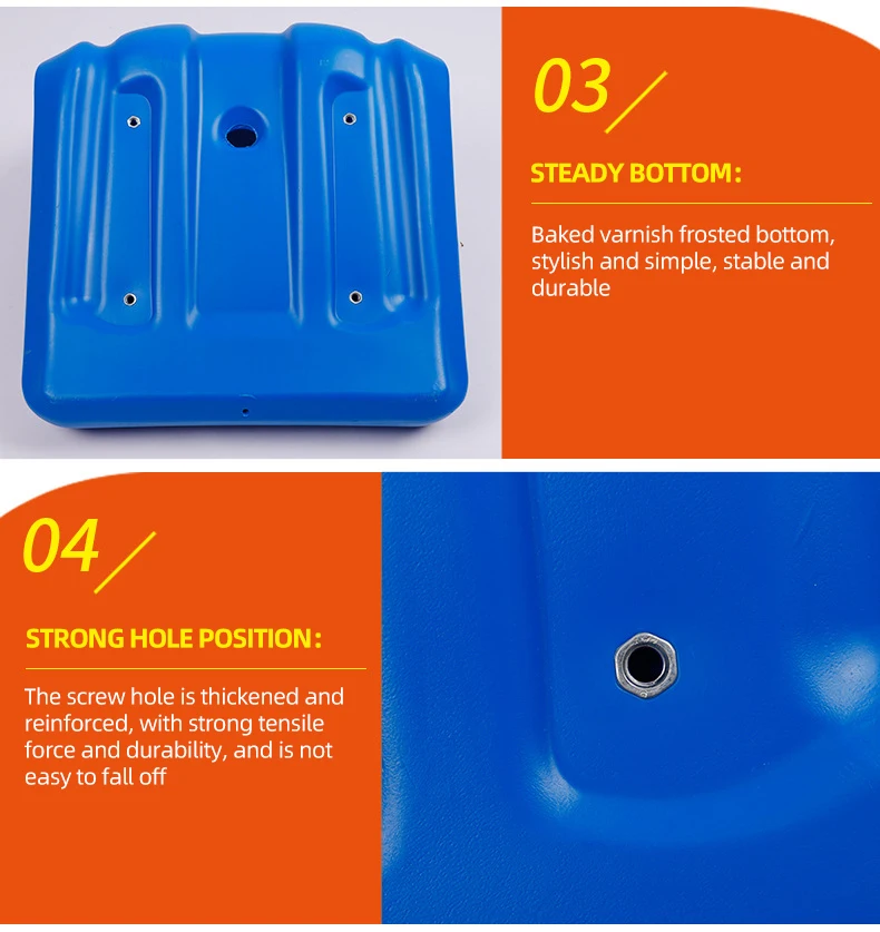 Factory Direct High-Density Hollow Plastic Chair with Backrest Gratand Seat Indoor Fitness Gym Stadium Use Box Type-Wholesale