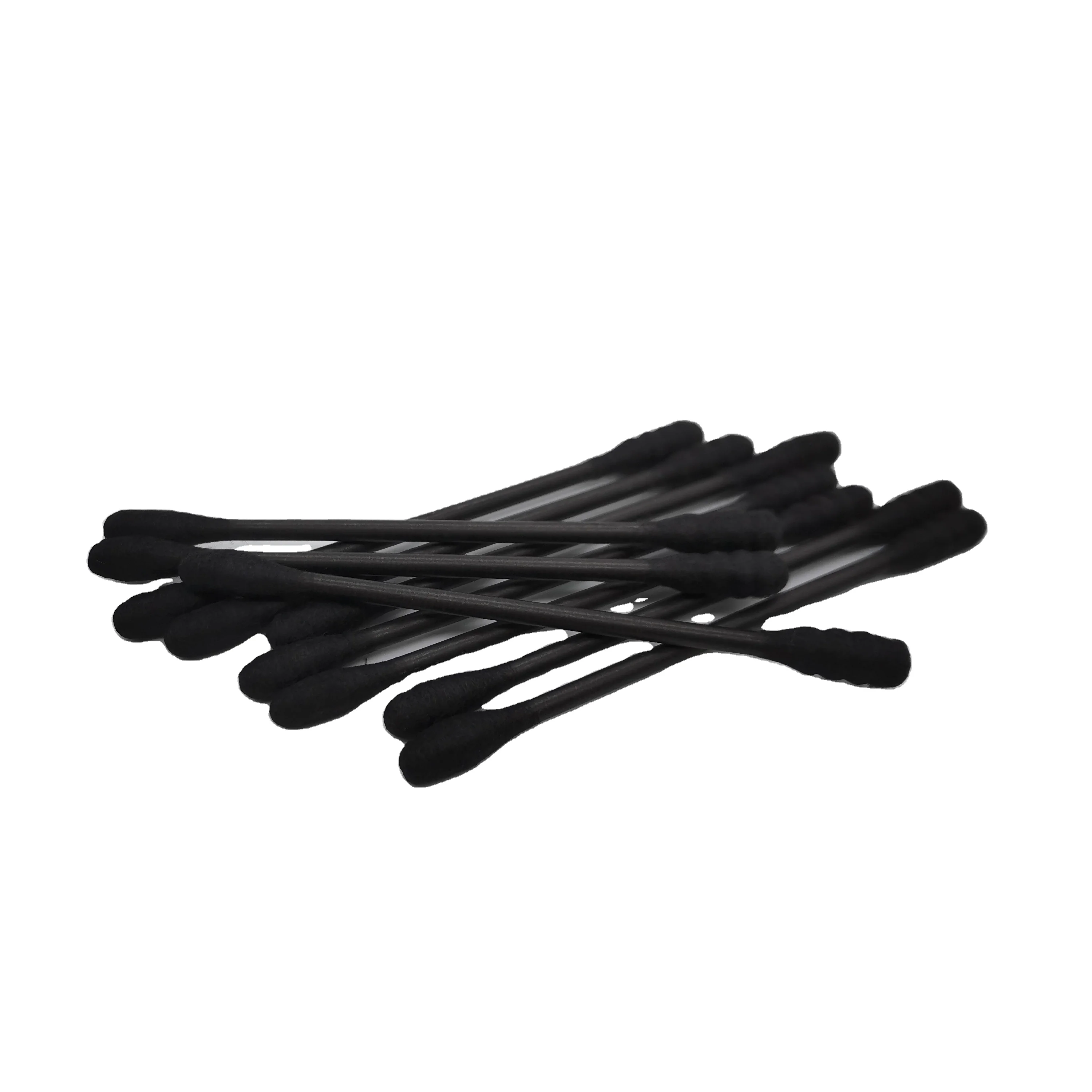500pcs Daily used black color ear cleaner paper stick Cotton Swabs in pp box