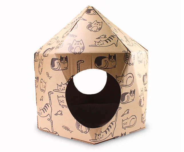 Cat Scratching Board Nest Grinding Claw Corrugated Paper Scratch-Resistant Cat House
