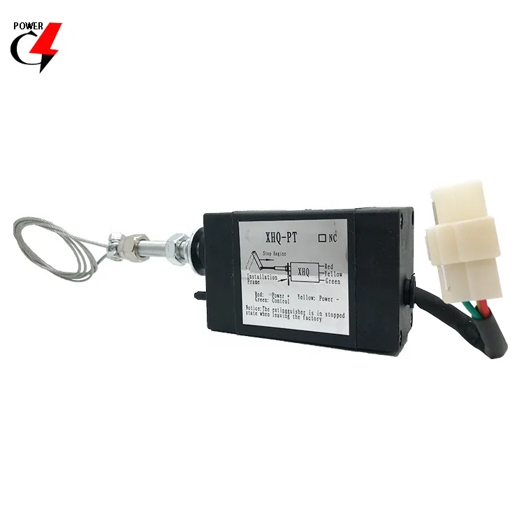 Дизельный двигатель топливный запорный соленоид клапан XHQ-PT 12V 24V генераторной установки единый генератор мощности для запорного клапана запасные части