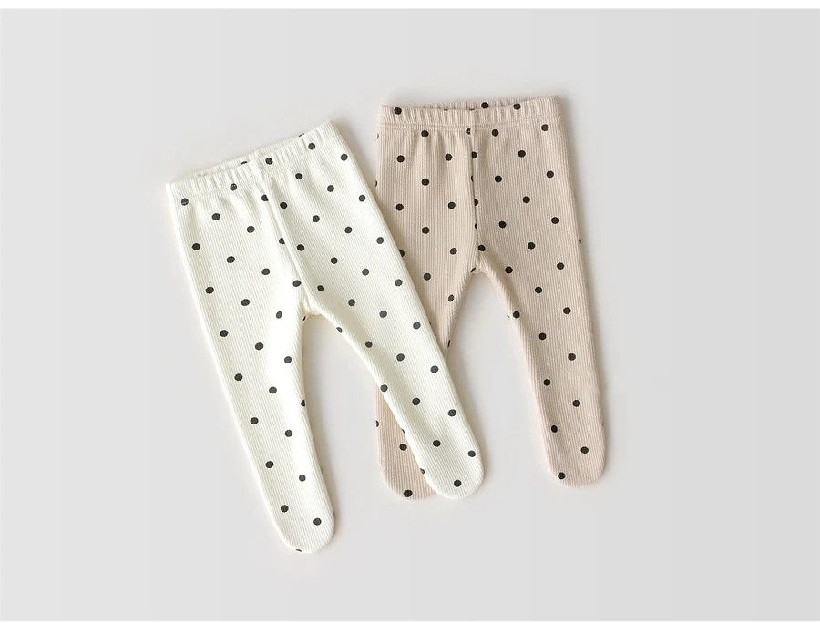 Korean Dot Design Fashion Organic Cotton Kids Pantyhose Tights Baby Girl Tights