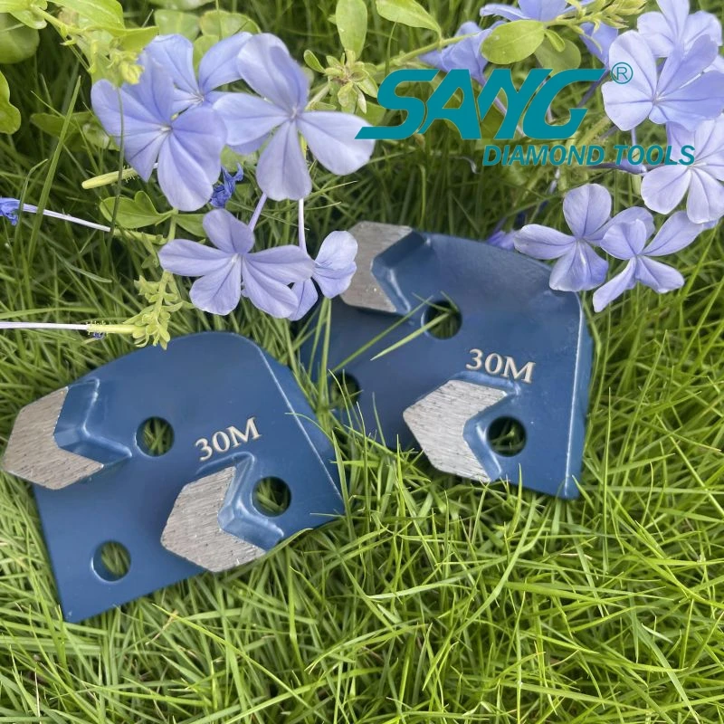 Metal Bond 2 Bar Segments Grinding Block Diamond Tools Lavina Grinding Shoes for Concrete Floor