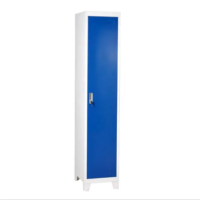 Single Door Steel Wardrobe Locker With Clothes Hanger Changing Room School Gym Metal Locker