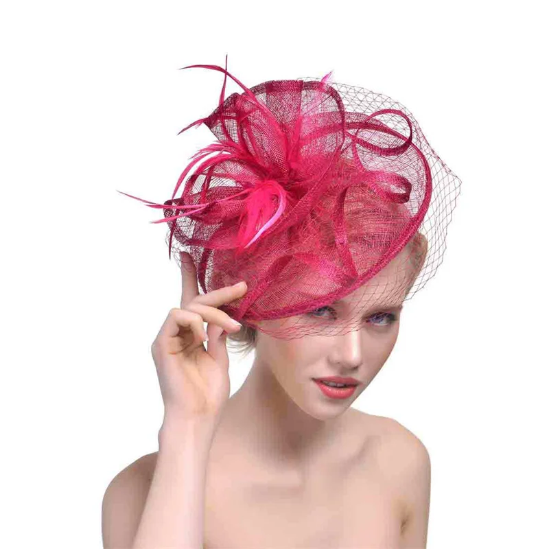wholesale quality Fashion women hat Sinamay Fabric Derby Church Party Fascinator hats for ladies