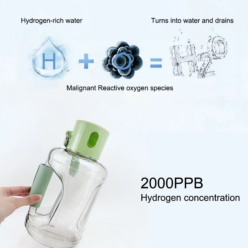 SOUDRON new 1.5l hydrogen generator water bottle portable nano hydrogen sport water ion bottle with USB charging