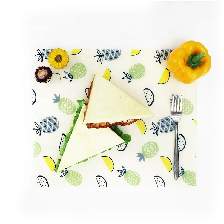 Factory Wholesale Washable Natural Environmentally Friendly Custom Pattern Reusable Beeswax Fresh Cloth