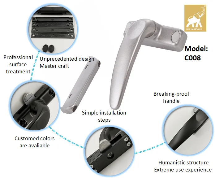 Zinc brass material key square rose stainless steel interior lever handle mortise door lock set windows pull accessories entranc