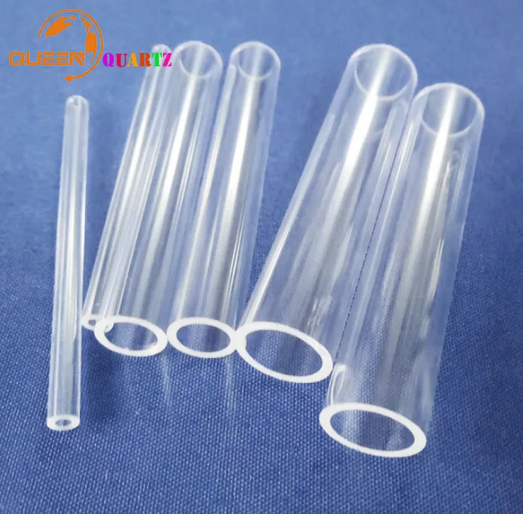 Clear fused quartz glass test tube&reaction