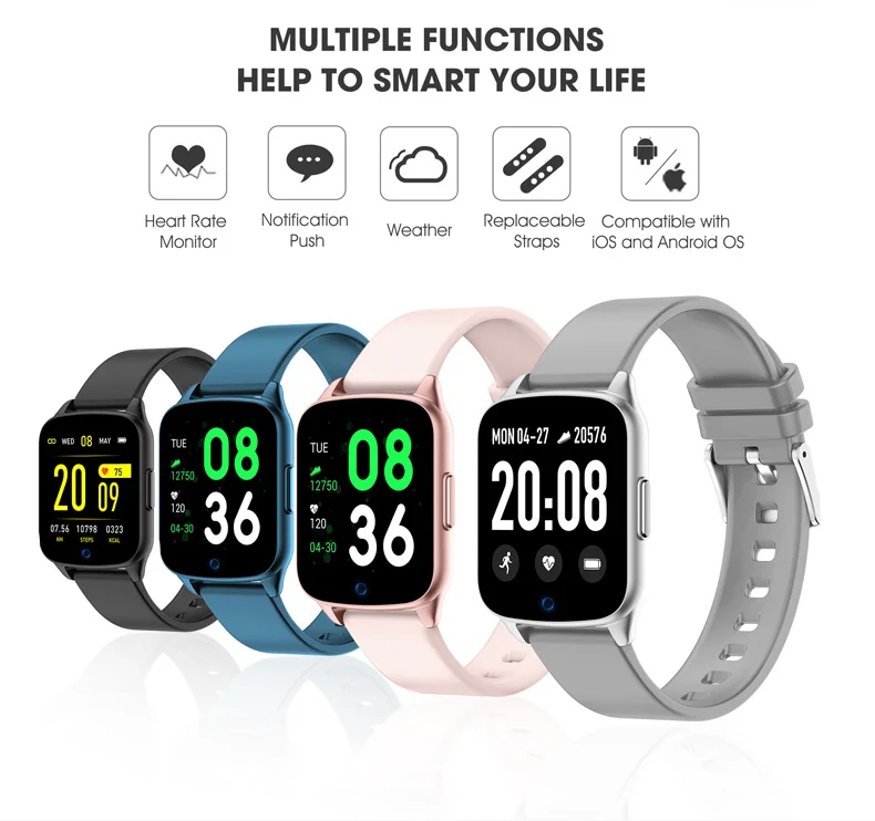 GFORDT Waterproof Sports Life Smartwatch KW17/Pro Smart Watch for Apple