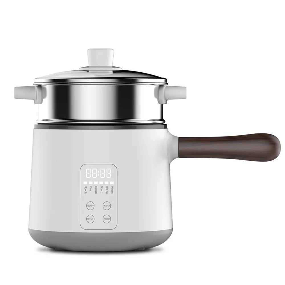 Student Non-Stick 1.8L Capacity 600W Hotpot Smart Electric Cooking Pots And Pan Cooker
