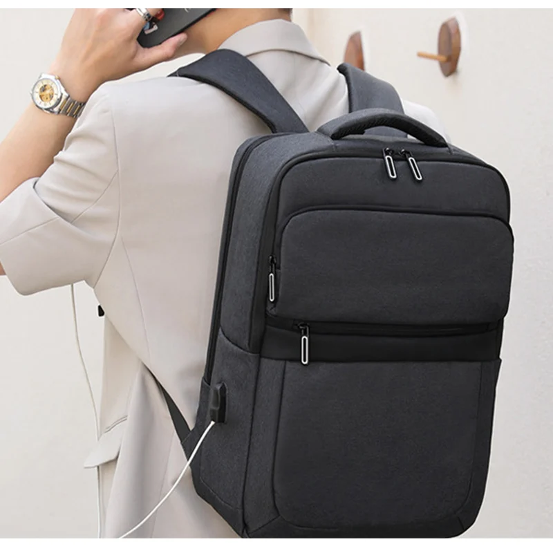 FULIYA New 15.6 Inch Computer Back Pack for Man Waterproof Designer High Quality Bag USB Laptop Backpacks